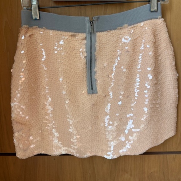 NWT BCBG Max Azria Peach Sequin Michaela Skirt - Size XS - Picture 2 of 6